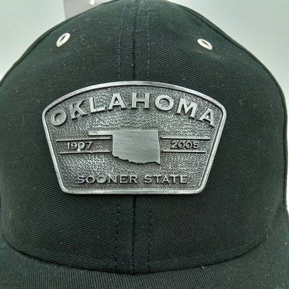 Oklahoma Pewter Metal Art Custom Sooner State Cap Adjustable - Picture 2 of 6